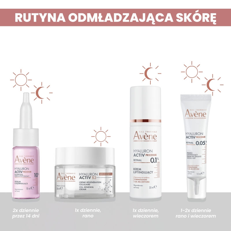 Avene Hyaluron Active, liftingujący  krem na okolice oczu i ust, 15 ml
