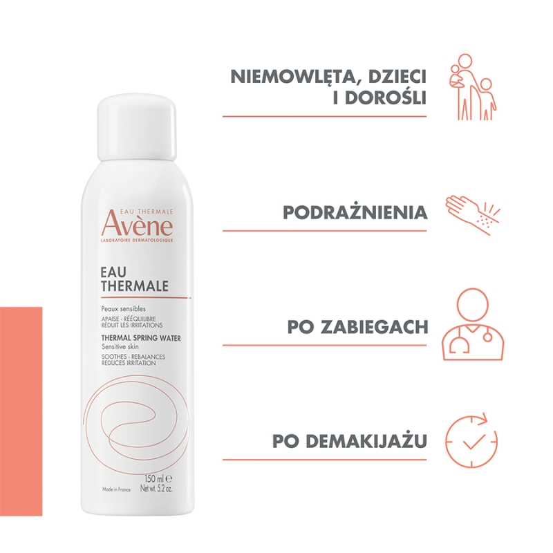 Avene Eau Thermale, woda termalna, aerozol, 150 ml