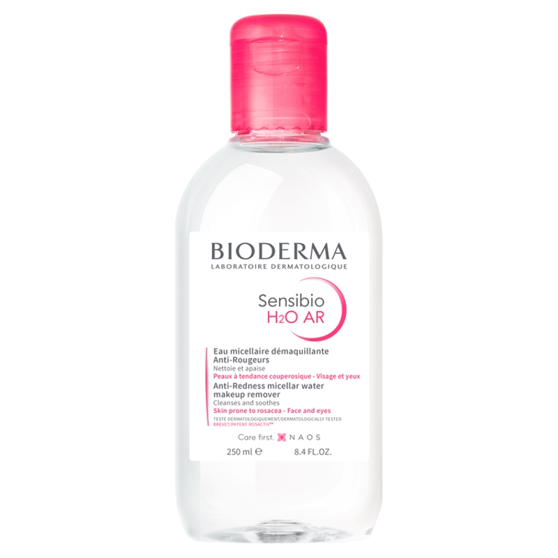 Bioderma Sensibio H2O Anti Redness płyn micelarny do demakijażu do skóry naczynkowej, 250 ml