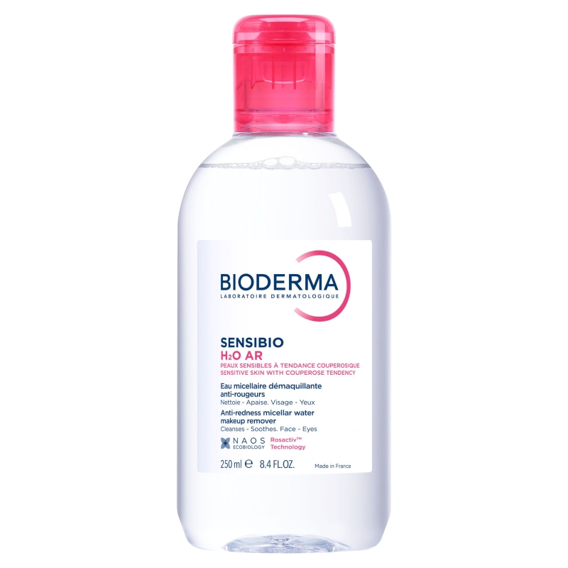 Bioderma Sensibio H2O Anti Redness płyn micelarny do demakijażu do skóry naczynkowej, 250 ml