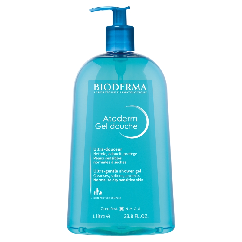 Bioderma Atoderm Gel douche Zmiękczający żel oczyszczający, 1 l KRÓTKA DATA 31.12.2025