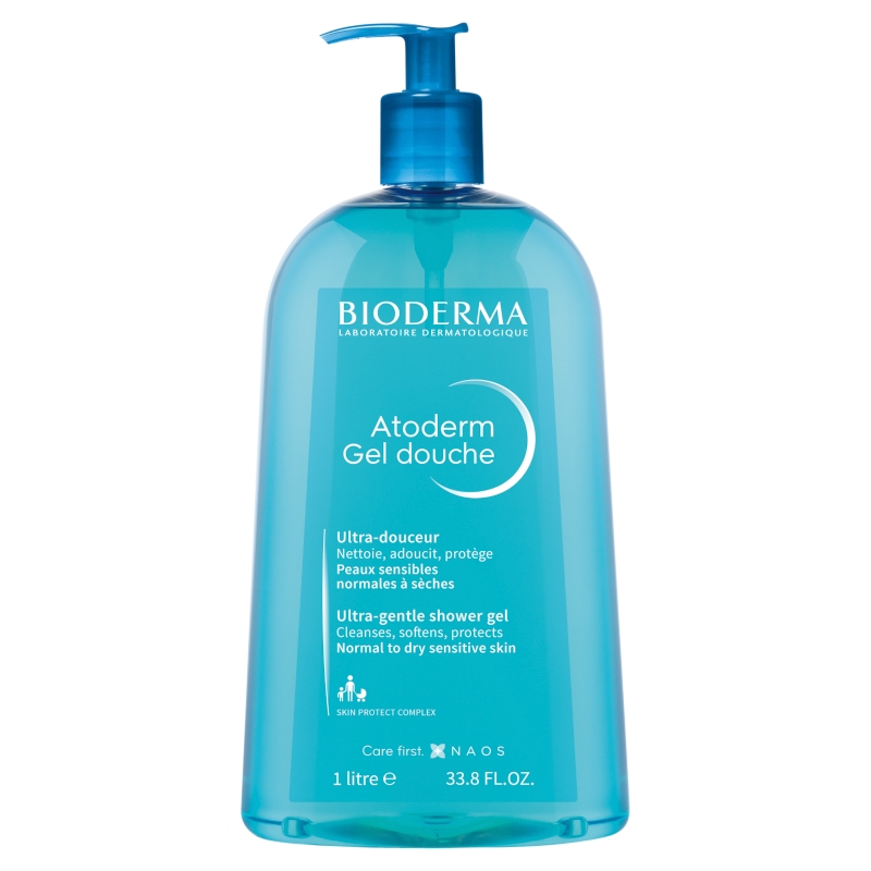 Bioderma Atoderm Gel douche, Zmiękczający żel oczyszczający, 1 l