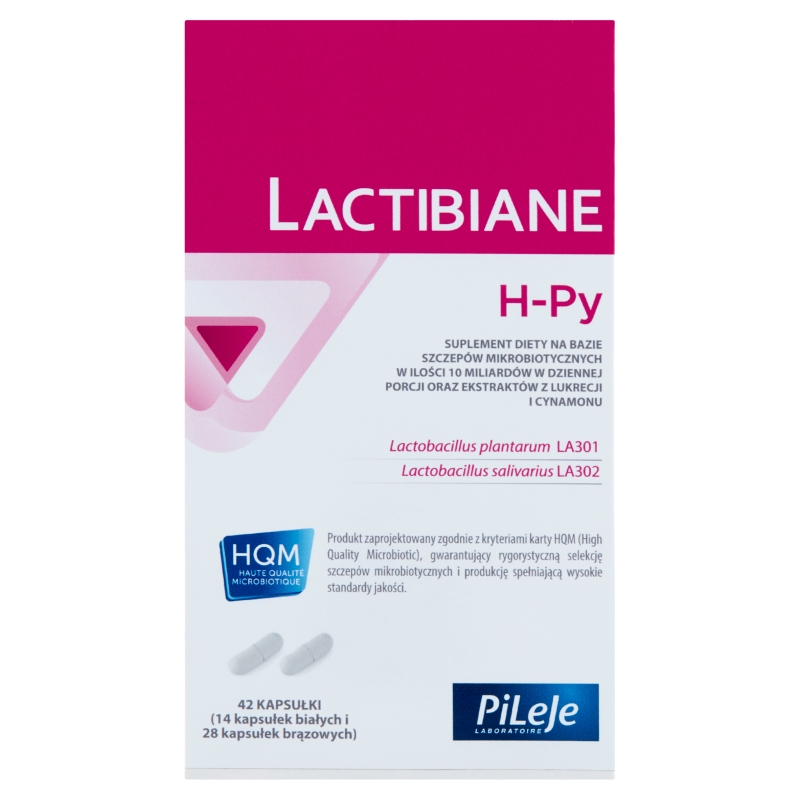 Lactibiane H-Py , kapsułki dla osób chcących utrzymać prawidłowe funkcjonowanie jelit, 42 szt.