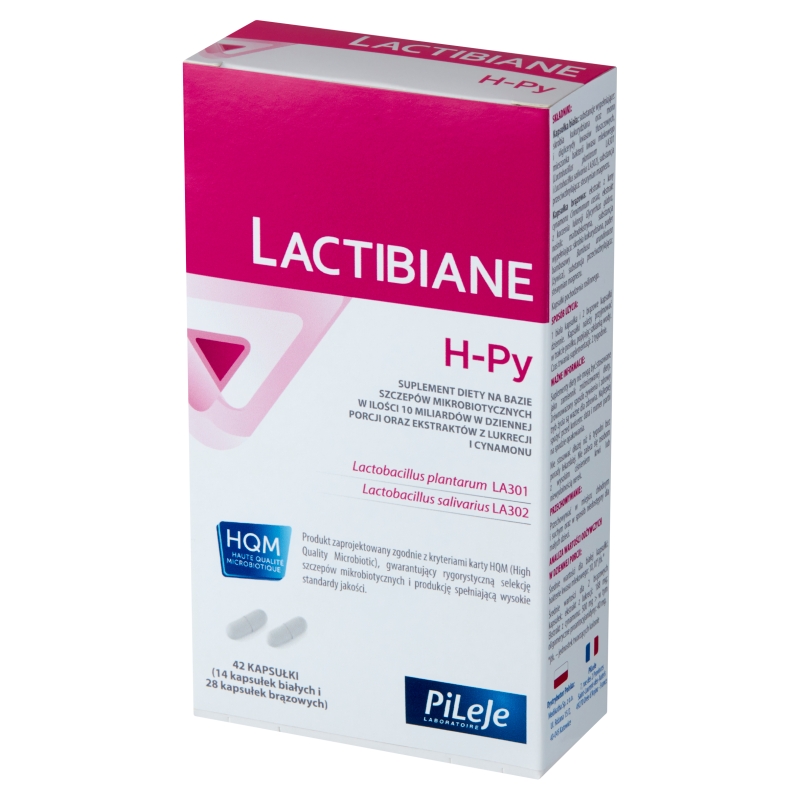 Lactibiane H-Py , kapsułki dla osób chcących utrzymać prawidłowe funkcjonowanie jelit, 42 szt.