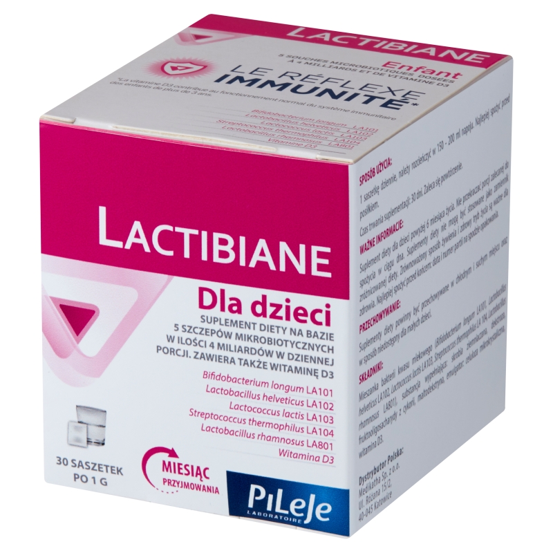 Lactibiane dzieci saszetki , z witaminą D, 30 szt.
