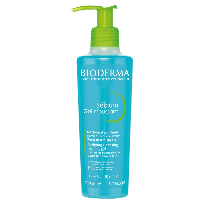 Bioderma Sebium Moussant, żel do mycia twarzy, 200 ml