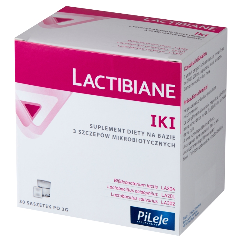 Lactibiane IKI , saszetki ze składnikami uzupełniającymi mikroflorę jelitową, 30 szt.