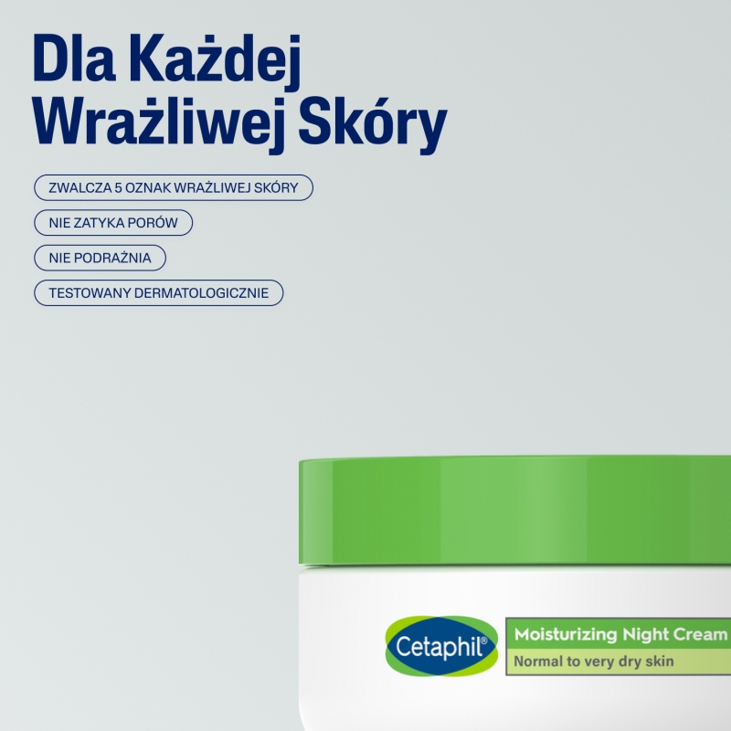 Cetaphil,  krem nawilżający na noc, 48 ml