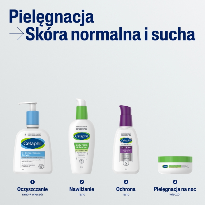 Cetaphil,  krem nawilżający na noc, 48 ml