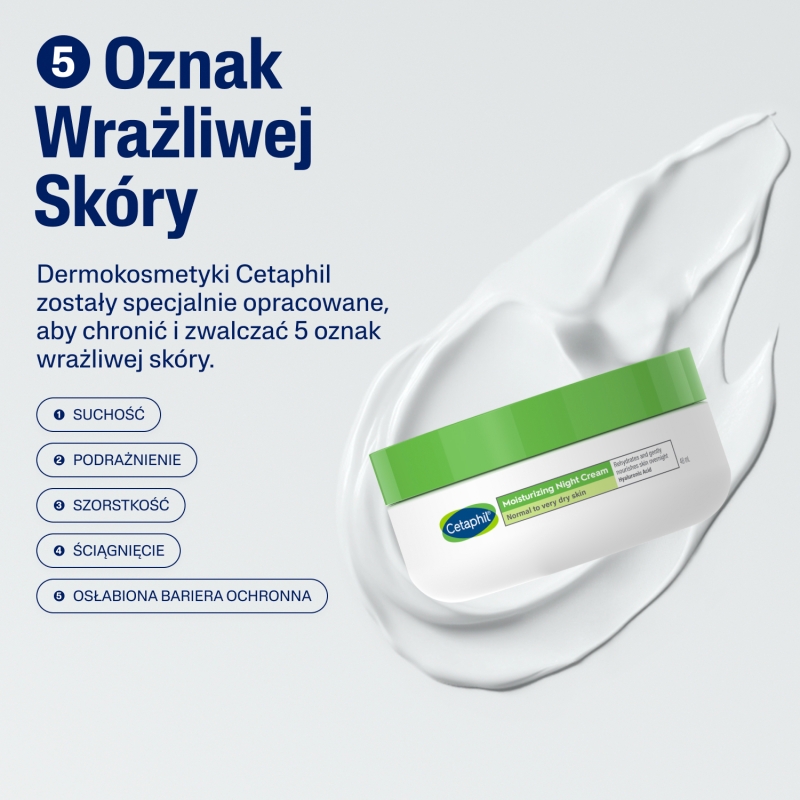 Cetaphil,  krem nawilżający na noc, 48 ml