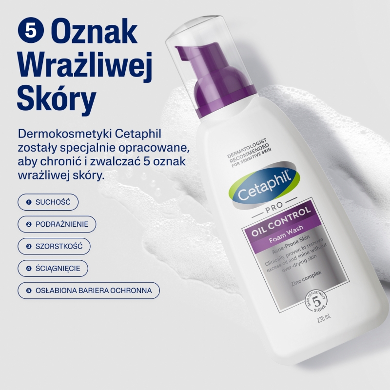 Cetaphil PRO Oil Control, pianka do mycia twarzy, 236 ml
