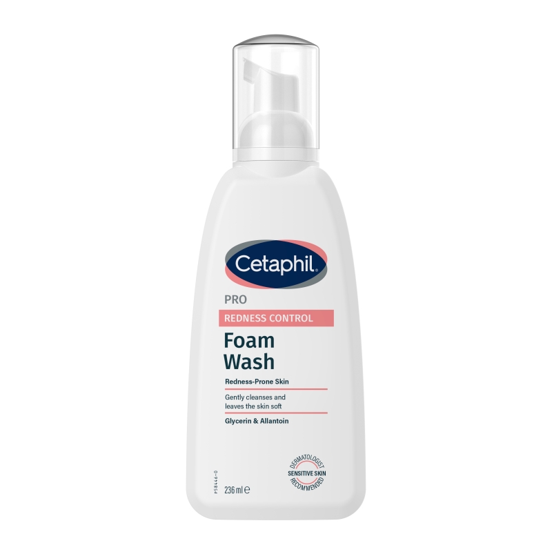 Cetaphil PRO Redness Control, pianka do mycia twarzy dla skóry wrażliwej i naczynkowej, 236 ml
