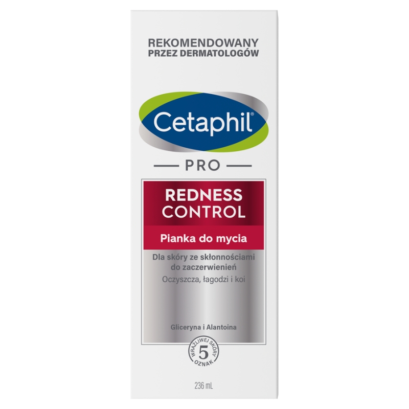 Cetaphil PRO Redness Control pianka do mycia twarzy dla skóry wrażliwej i naczynkowej, 236 ml
