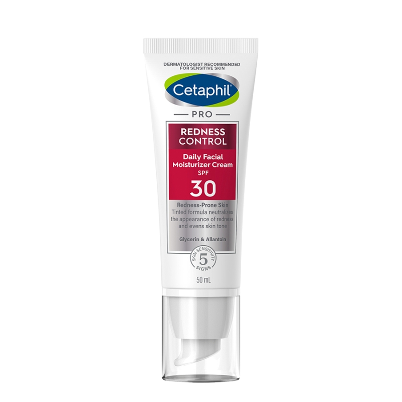 Cetaphil PRO Redness Control, krem nawilżający do twarzy dla skóry wrażliwej i naczynkowej, SPF 30, 50 ml