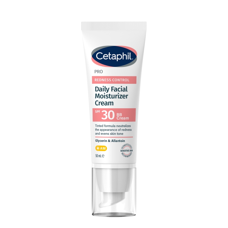 Cetaphil PRO Redness Control, krem nawilżający do twarzy dla skóry wrażliwej i naczynkowej, SPF 30, 50 ml