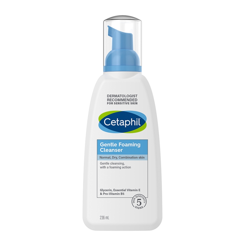 Cetaphil, lekka pianka do mycia twarzy z pompką, 236 ml