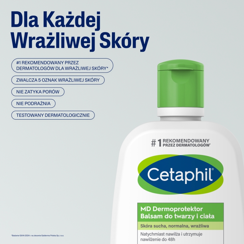 CETAPHIL MD Dermoprotektor, balsam do twarzy i ciała dla skóry suchej, 250 ml