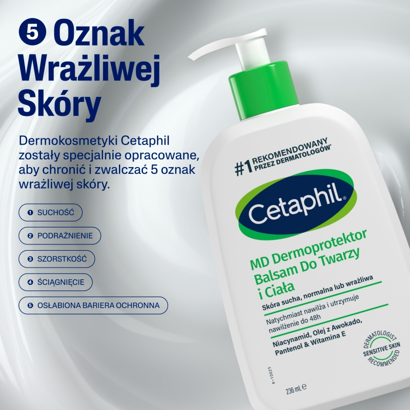 Cetaphil Md Dermoprotektor, balsam do skóry suchej twarzy i ciała, 236 ml