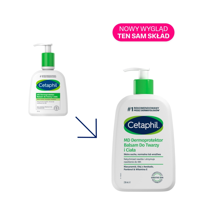 Cetaphil Md Dermoprotektor, balsam do skóry suchej twarzy i ciała, 236 ml