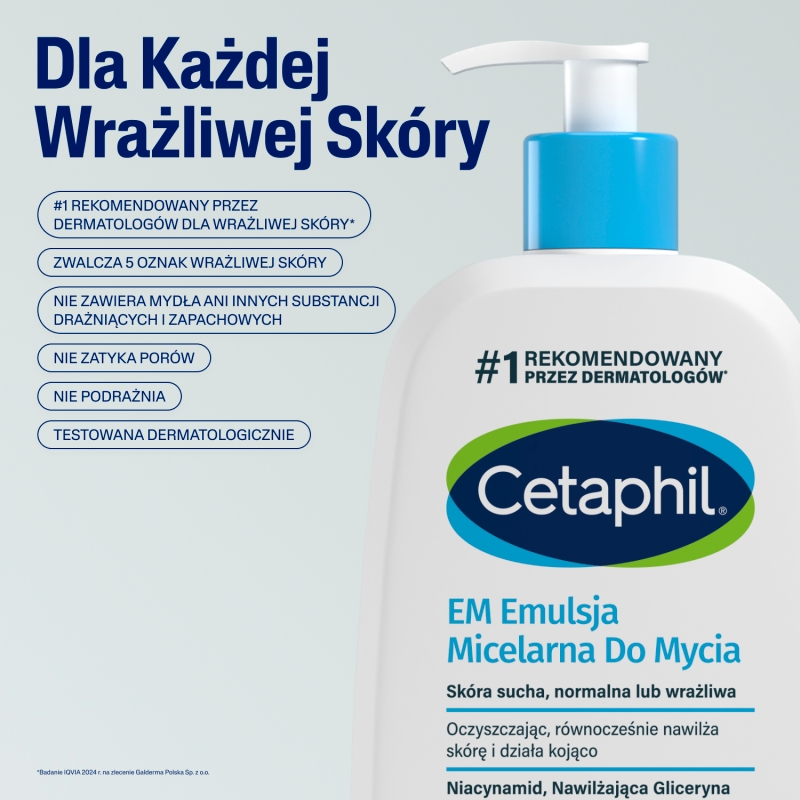 Cetaphil Em , emulsja micelarna do mycia z pompką, 236 ml