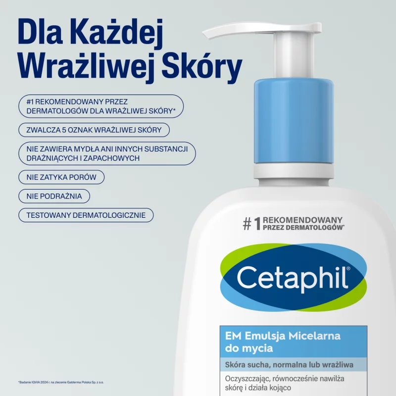 Cetaphil Em , emulsja micelarna do mycia z pompką, 236 ml