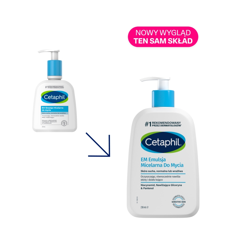 Cetaphil Em , emulsja micelarna do mycia z pompką, 236 ml