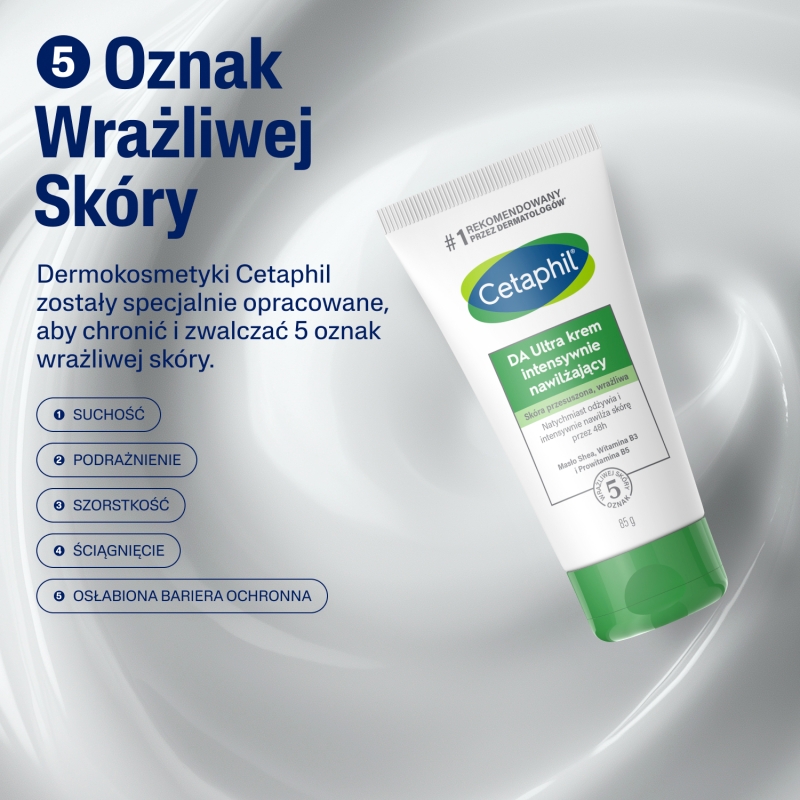 Cetaphil DA Ultra, krem intensywnie nawilżający do skóry przesuszonej i wrażliwej, 85 g