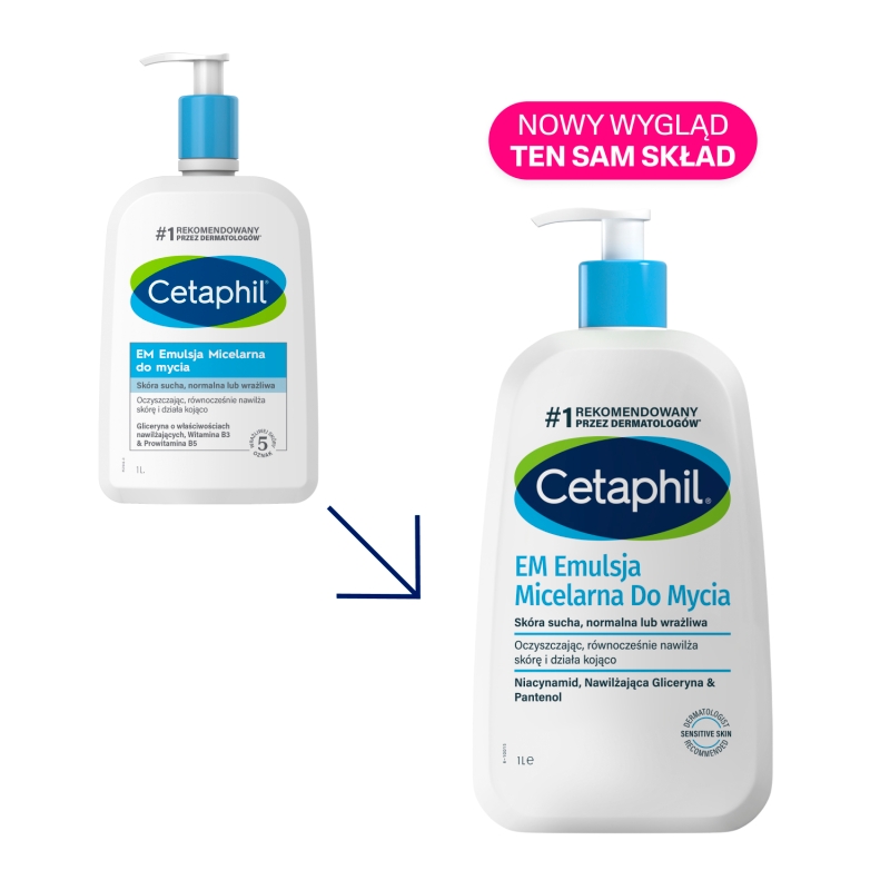 CETAPHIL EM, emulsja micelarna do mycia, 1 l
