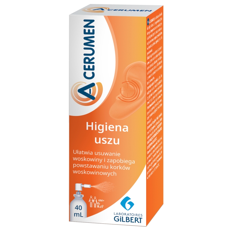 A-Cerumen, spray do higieny uszu, 40 ml