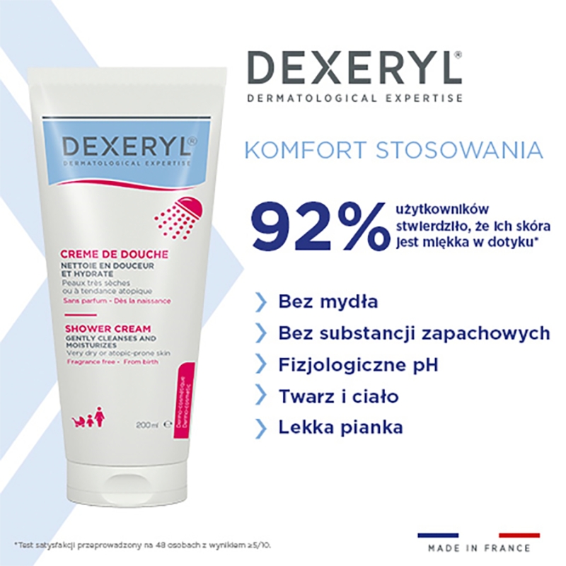 Dexeryl Shower, krem myjący pod prysznic, 200 ml