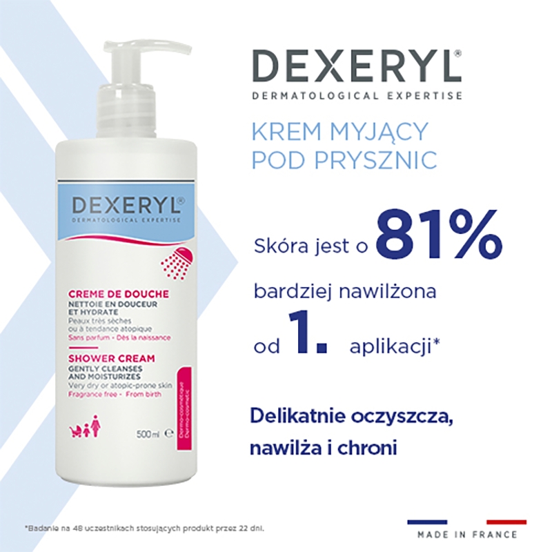 Dexeryl, krem myjący pod prysznic, 500 ml