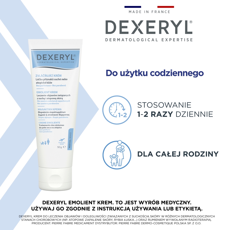 Dexeryl, krem, emolient, 50 g