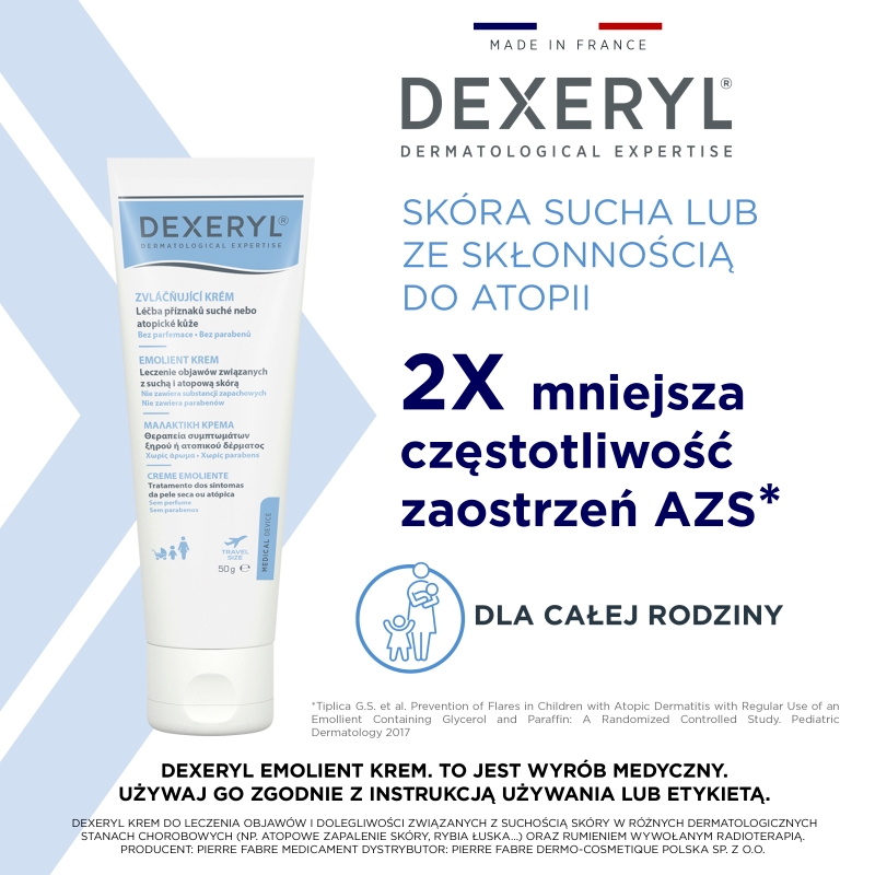 Dexeryl, krem, emolient, 50 g