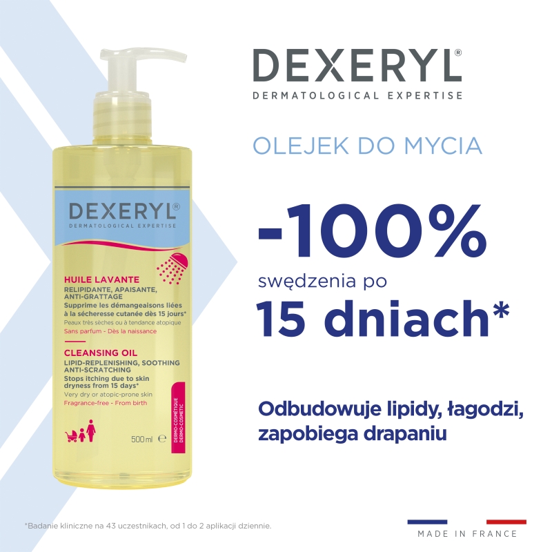 Dexeryl, olejek do mycia, 500 ml