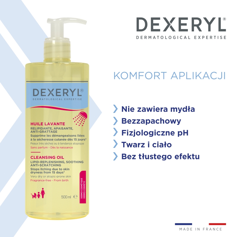 Dexeryl, olejek do mycia, 500 ml