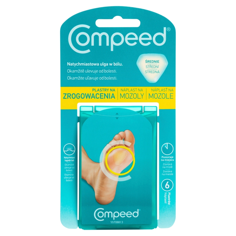 Compeed Plastry na zrogowacenia, regenerujące, rozmiar średni, 6 szt.