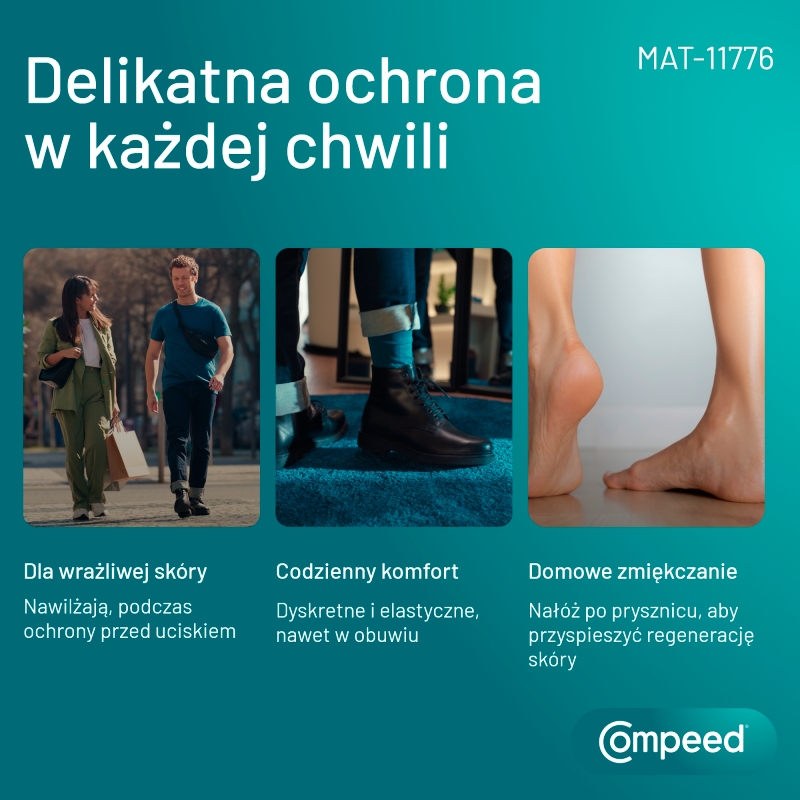 Compeed® Plastry na odciski, nawilżające, pomagające zapobiegać odciskom, 6 szt.