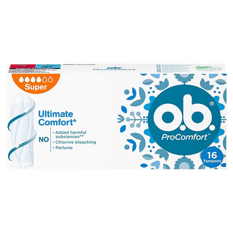 OB ProComfort Super Tampon, na dni o obfitym krwawieniu, 16 szt.