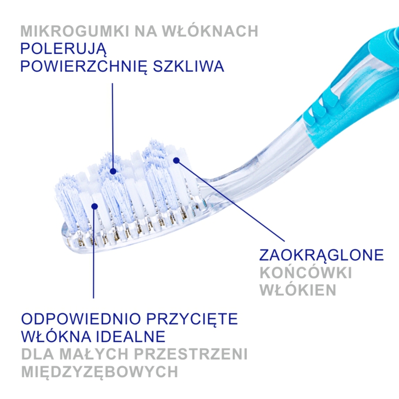 Elgydium Whitening Microball, szczoteczka do zębów średnia, 1 szt.