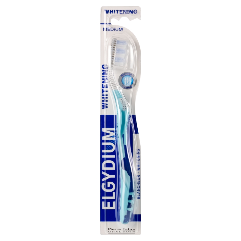 Elgydium Whitening Microball, szczoteczka do zębów średnia, 1 szt.