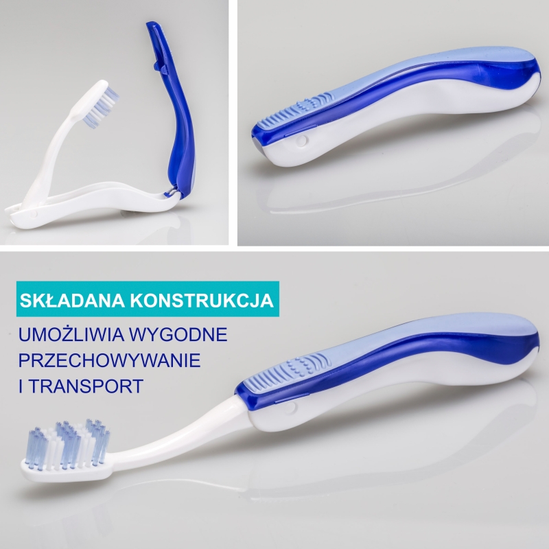 Elgydium Pocket Turystyczna Szczoteczka Do Zębów, Kieszonkowa szczoteczka do zębów, 1 szt.