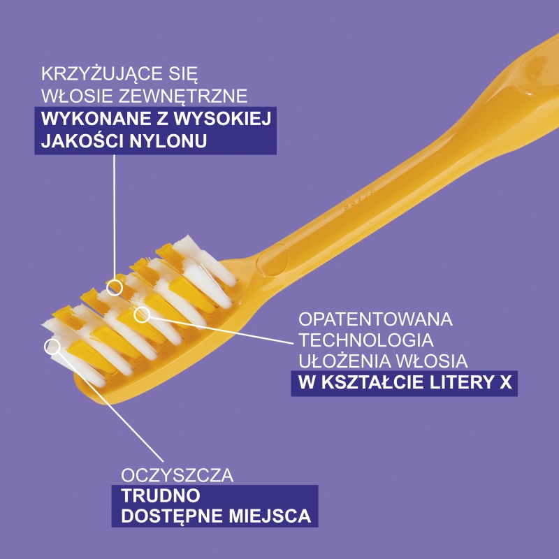Elgydium Clinic Ortho-X, ortodontyczna szczoteczka do zębów, 1 szt.