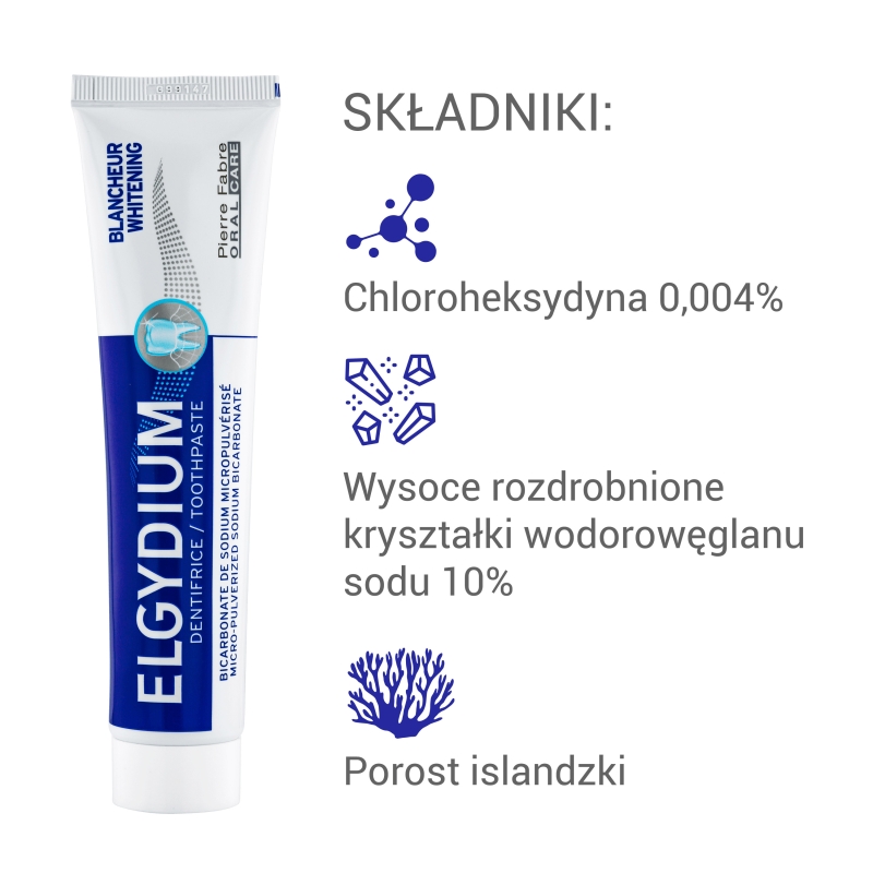 Elgydium Whitening, wybielająca pasta do zębów, 75 ml