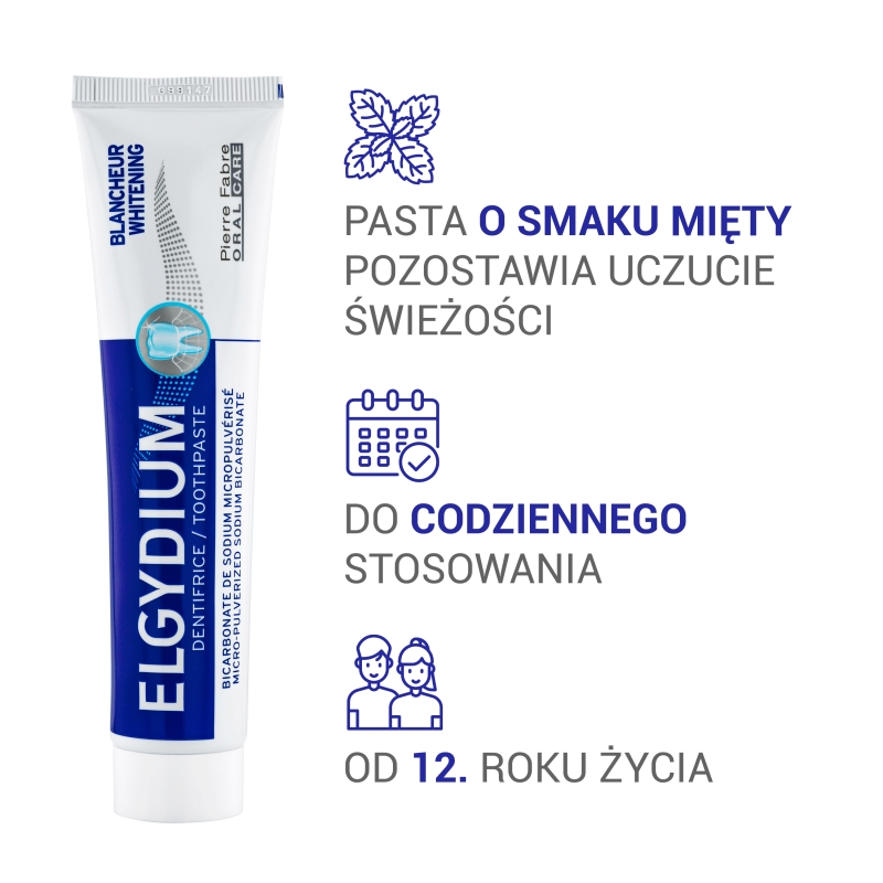 Elgydium Whitening, wybielająca pasta do zębów, 75 ml