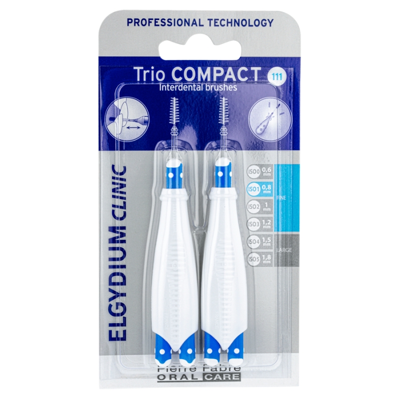 Elgydium Clinic Trio Compact 111  szczoteczki międzyzębowe 0,8 mm, 2 szt.