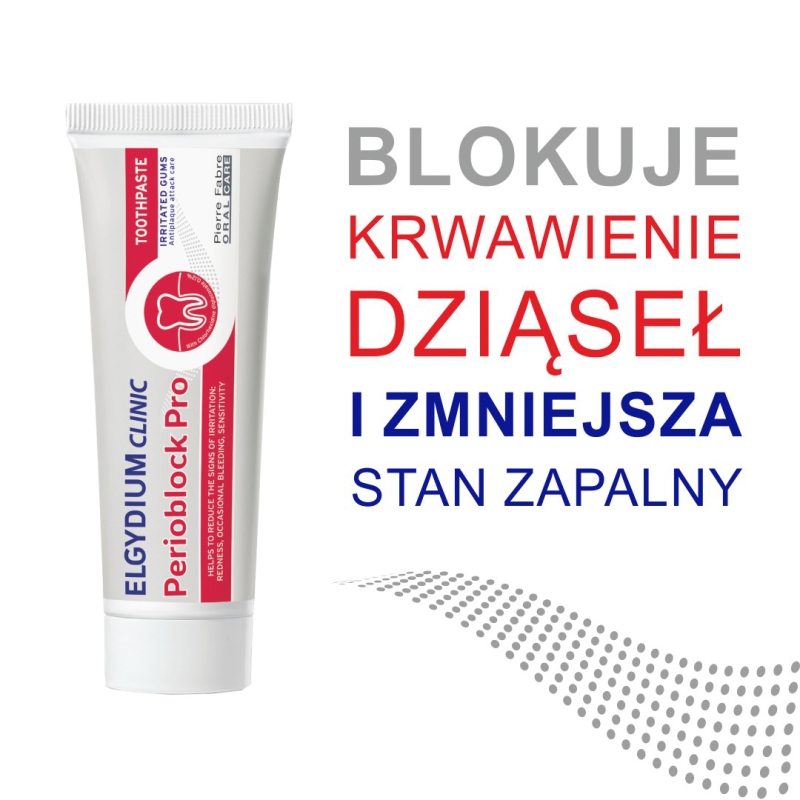 Elgydium Clinic Perioblock Pro, pasta do zębów zmniejszająca podrażnienia, 50 ml