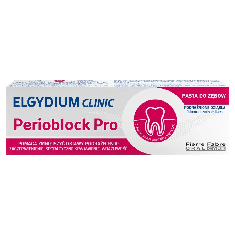 Elgydium Clinic Perioblock Pro, pasta do zębów zmniejszająca podrażnienia, 50 ml
