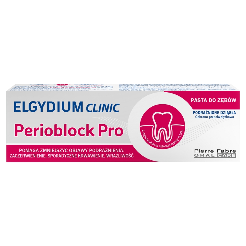 Elgydium Clinic Perioblock Pro, pasta do zębów zmniejszająca podrażnienia, 50 ml