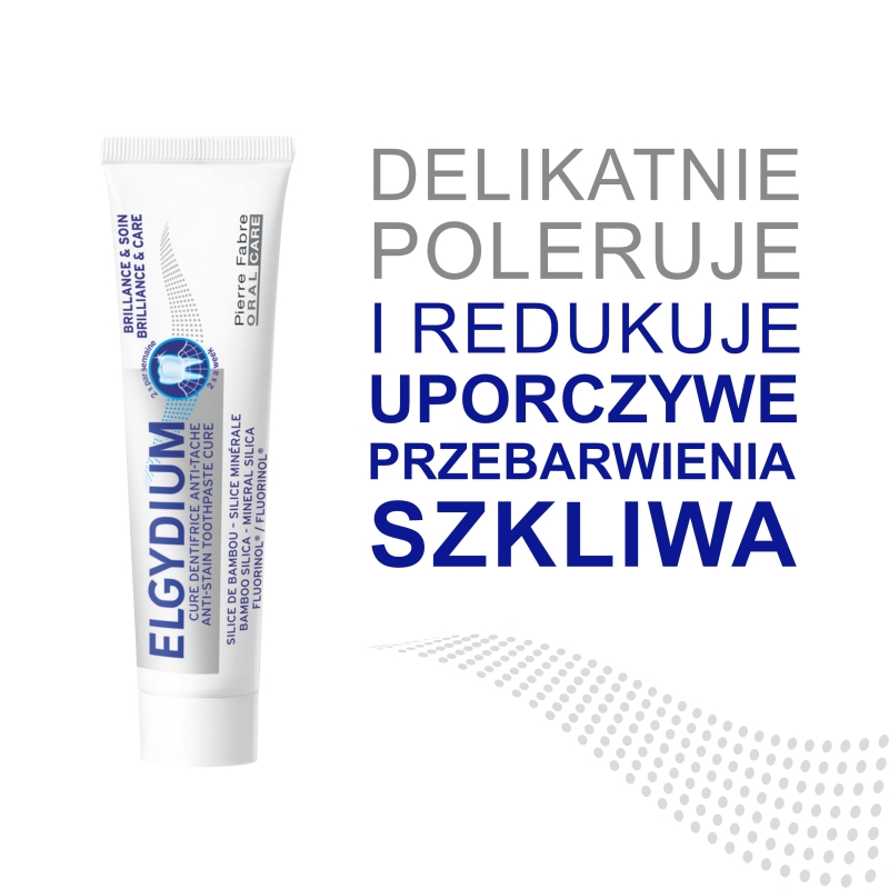 Elgydium Brilliance & Care , pasta do zębów pomagająca usunąć przebarwienia, 30 ml