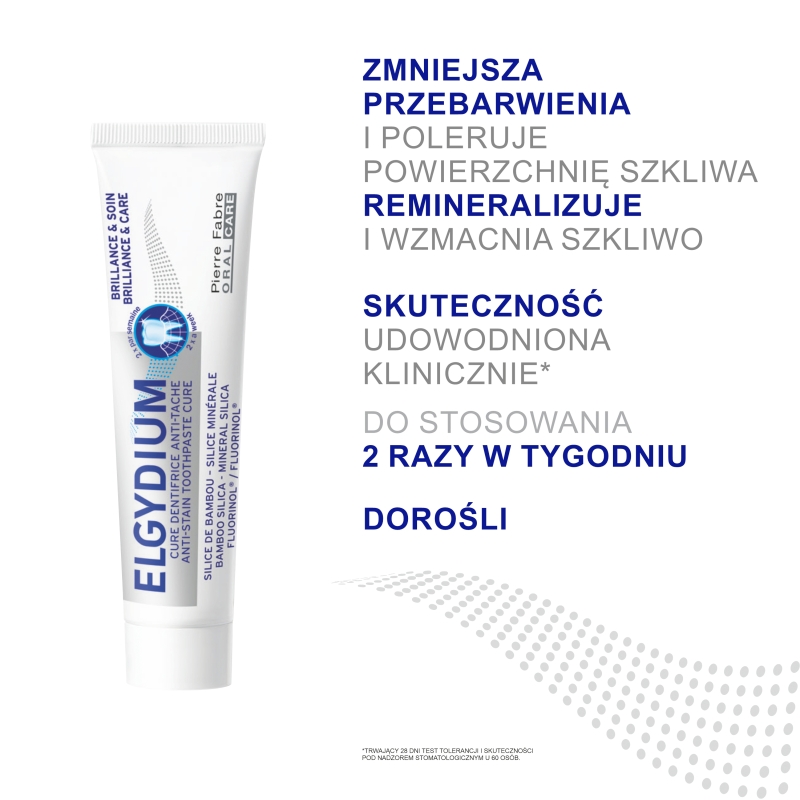 Elgydium Brilliance & Care , pasta do zębów pomagająca usunąć przebarwienia, 30 ml